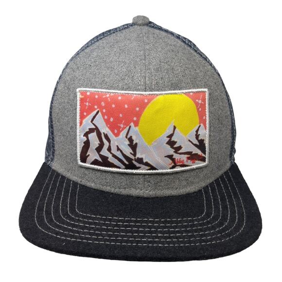 Mountain Snapback Trucker Hat Multicolor One Size Adjustable Mesh Back Paffrath - Picture 1 of 8